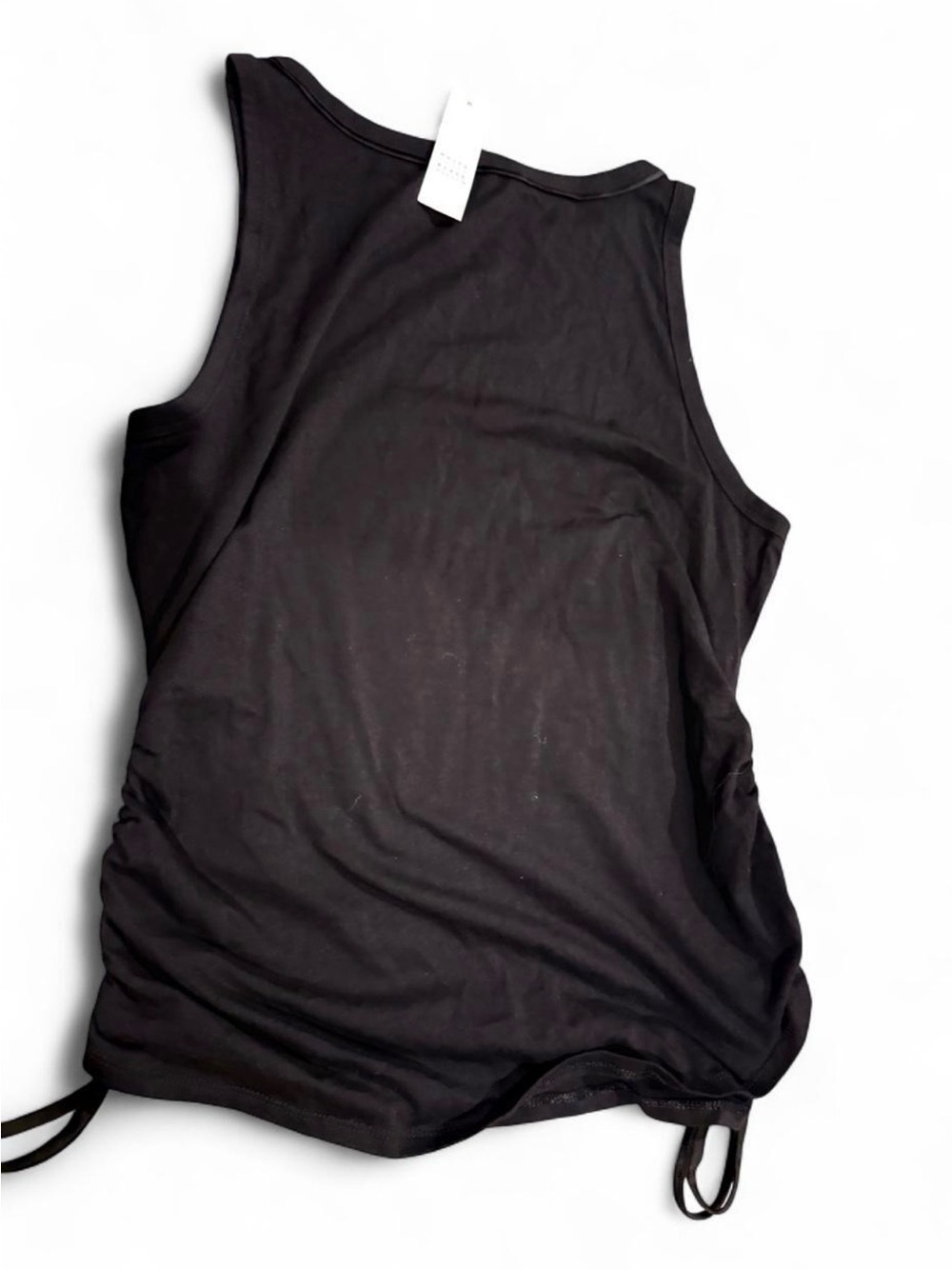 White House Black Market Black Side Tie Women’s Tank Top NWT Size Large